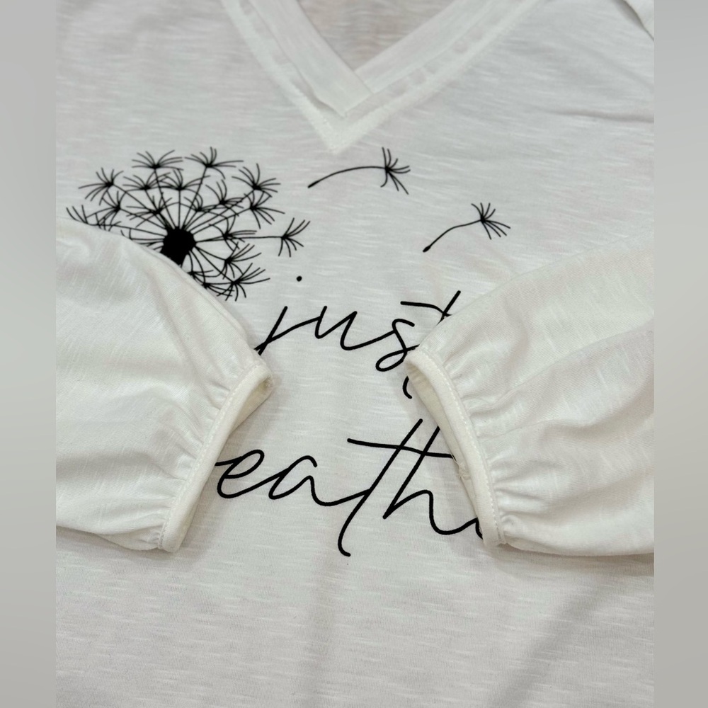 Cozy Casual White Long Sleeve Tee - Picture 3 of 3